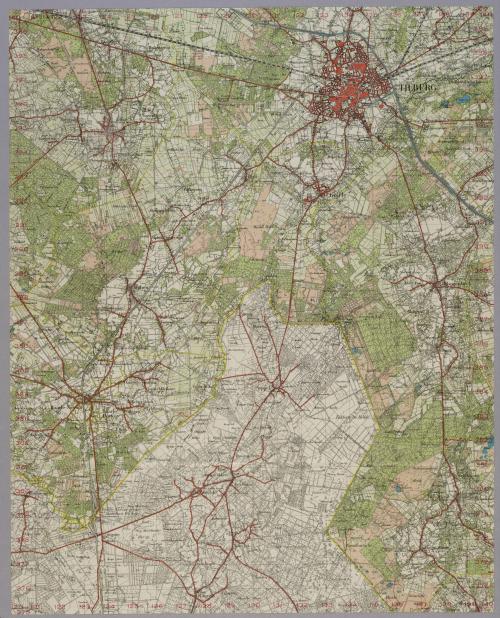 Map of Tilburg to Weelde, 50 Breda Oost 1938
